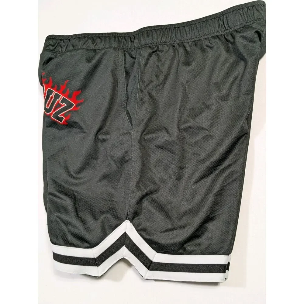 Rare Santa Cruz Basketball Shorts Men's Medium Skate Surf Y2k Flames Stripes 73